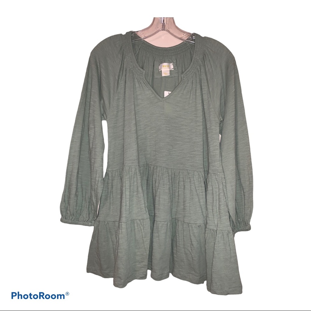 ❌SOLD❌ Anthropologie Isola Tiered Babydoll Top - Picture 3 of 9